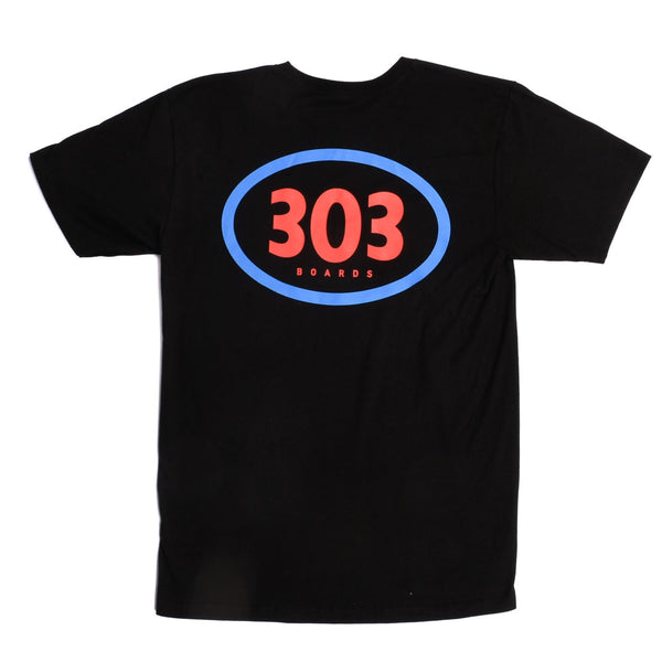 303 Boards - 303 Oval Shirt (Black)