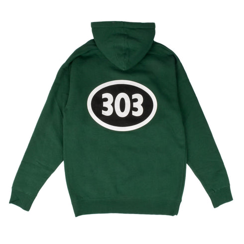 303 Boards - 303 Oval Hoodie (Dark Green)