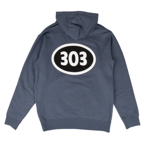 303 Boards - 303 Oval Hoodie (Storm Blue)