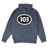 303 Boards - 303 Oval Hoodie (Storm Blue)