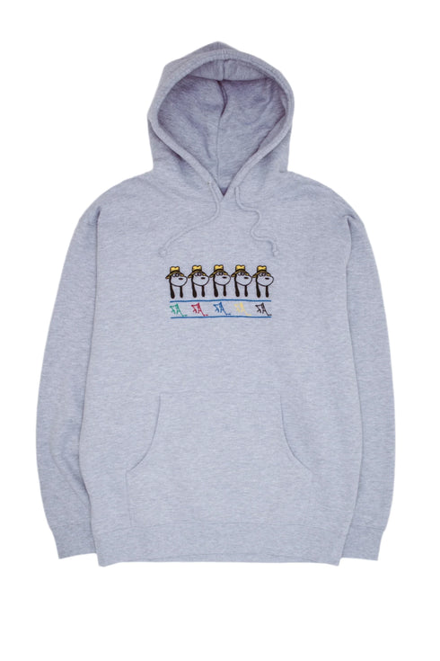Fucking Awesome - Spike Repeat Embroidered Hoodie (Heather Grey)