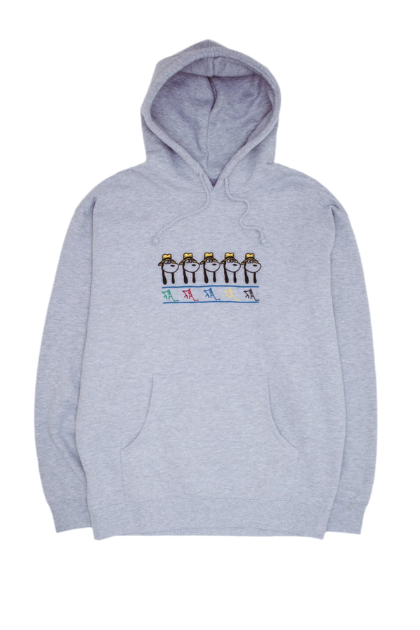 Fucking Awesome - Spike Repeat Embroidered Hoodie (Heather Grey)