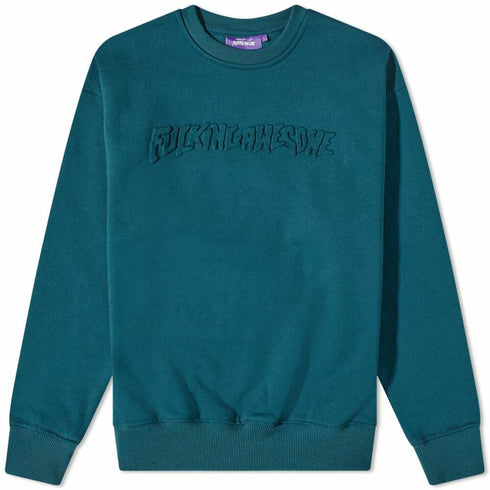 Fucking Awesome - Stamped Embossed Crewneck (Teal) *SALE