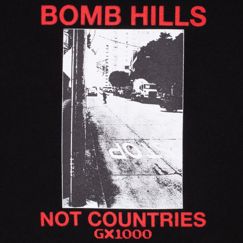 GX1000 - Bomb Hills Not Countries Hoodie (Black/Red)