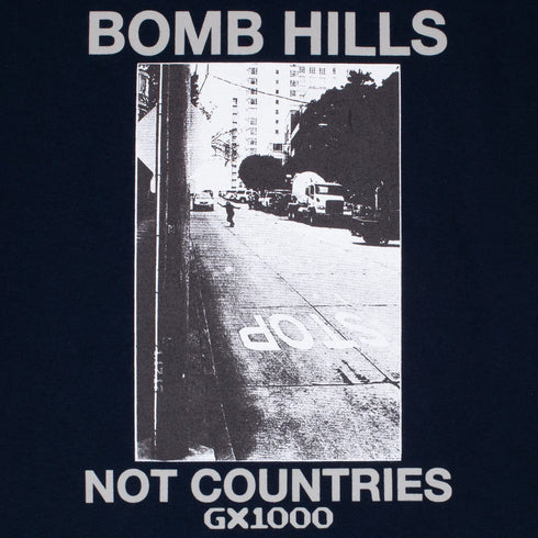 GX1000 - Bomb Hills Not Countries Tee (Navy/Grey)