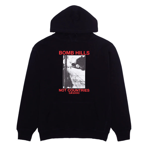 GX1000 - Bomb Hills Not Countries Hoodie (Black/Red)