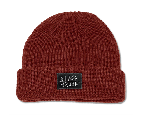 Glass House - Memo Label Beanie (Brick)