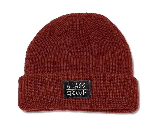 Glass House - Memo Label Beanie (Brick)