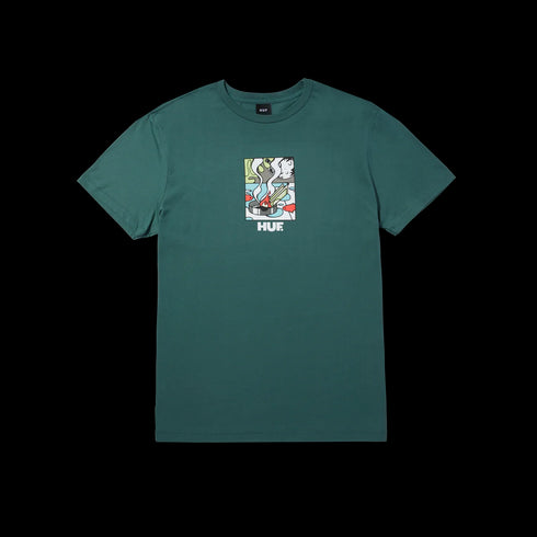Huf - Burning Away Tee (Pine) *SALE