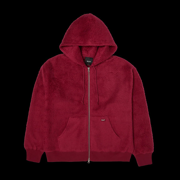 Huf - Corso Heavyweight Full-Zip Hoodie (Berry)*SALE