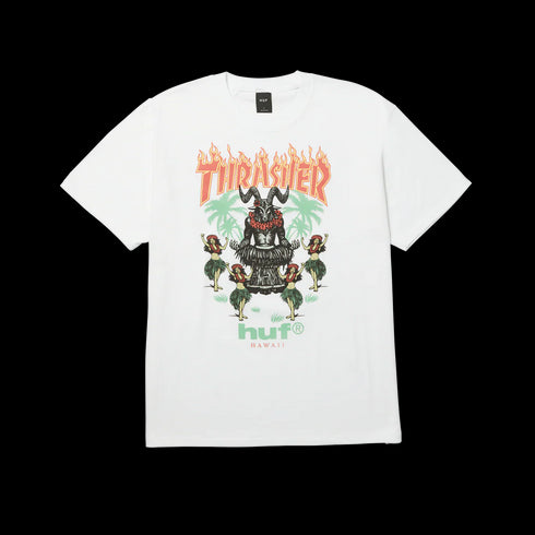 Huf - Huf X Thrasher Goat Luau Shirt (White)