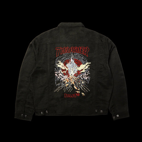 Huf - Huf X Thrasher Trucker Jacket (Black)