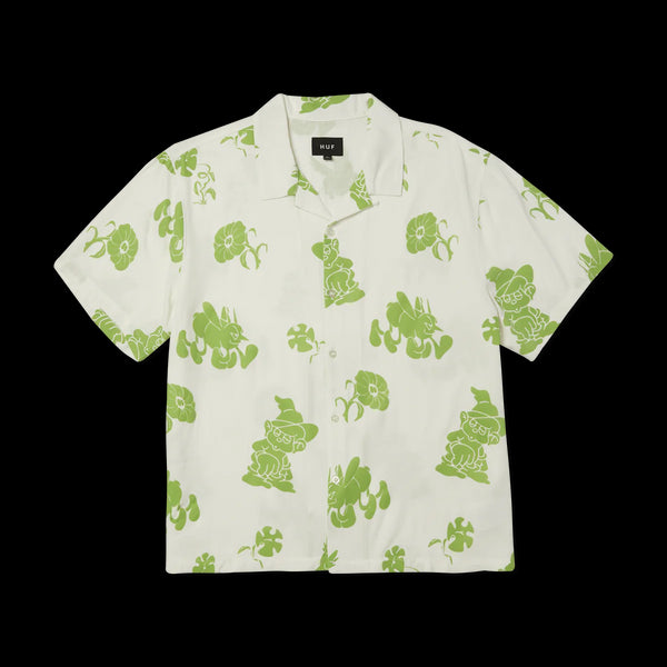 Huf - Trip Flocked Resort Shirt (White)