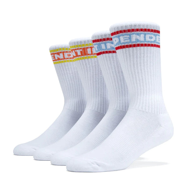 Independent - Bar Logo 2 Pack Crew Socks (White)