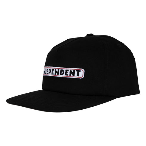 Independent - Bar Logo Snapback Hat (Black/Burgundy)