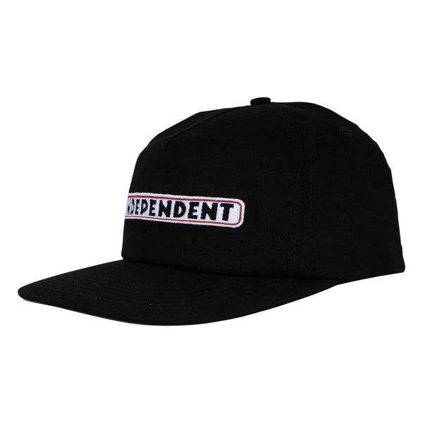 Independent - Bar Logo Snapback Hat (Black/Burgundy)