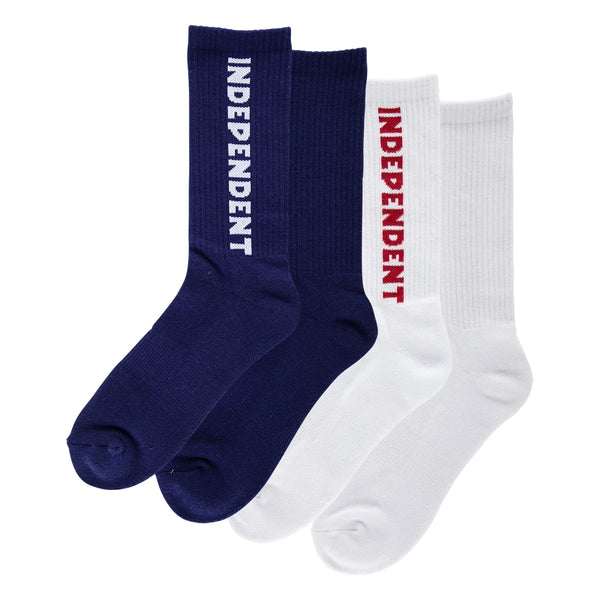Independent - Baseline Socks (White/Navy)