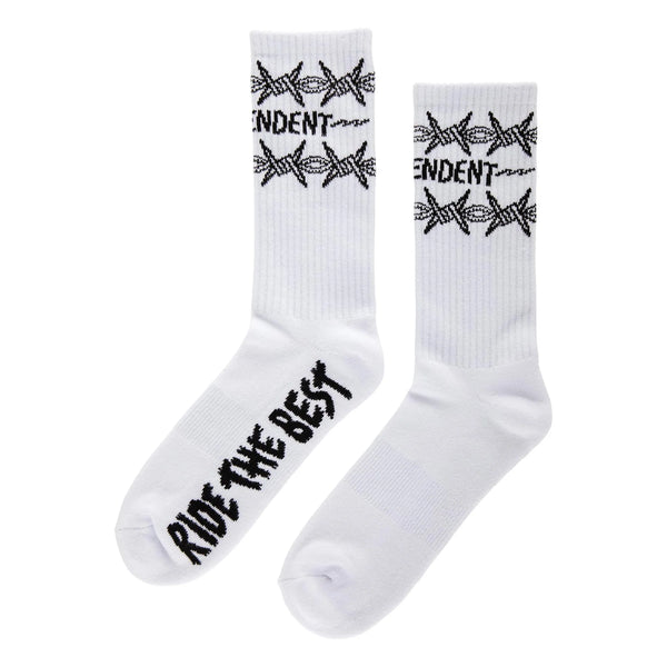 Independent - Bratrud Notebook Crew Socks (White)