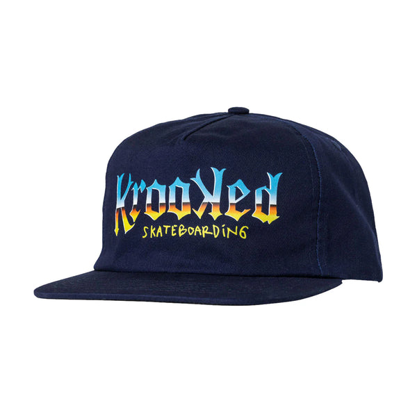 Krooked - Chrome Zone Snapback Hat (Navy)