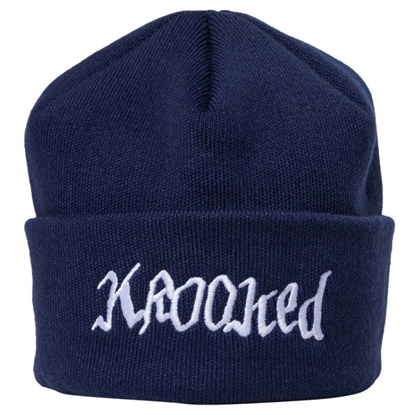 Krooked - Double OK Script Beanie (Navy)