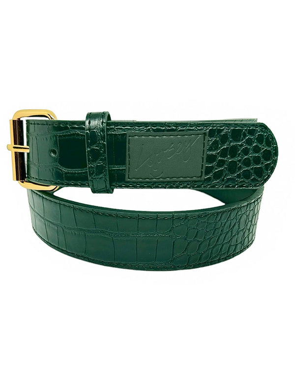 Loosey - Green Croc Skin Belt