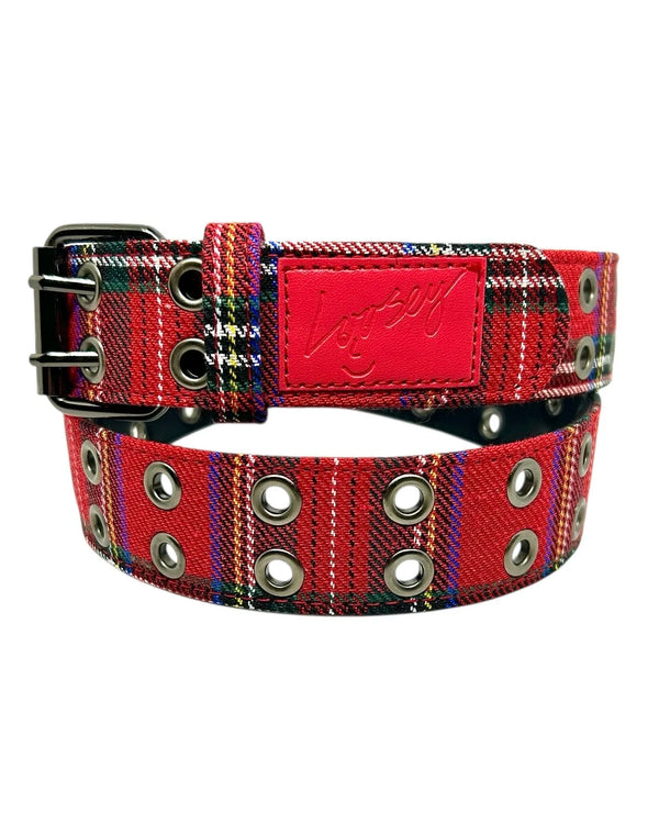 Loosey - Plaid Grommet Hole Belt