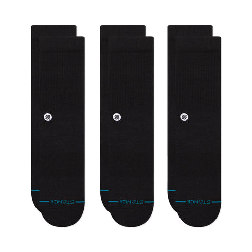 Stance - Icon Crew 3 Pack (Black)