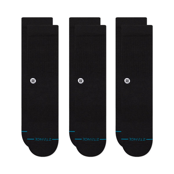 Stance - Icon Crew 3 Pack (Black)