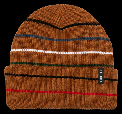 Autumn - Multi Stripe Beanie (Work Brown)