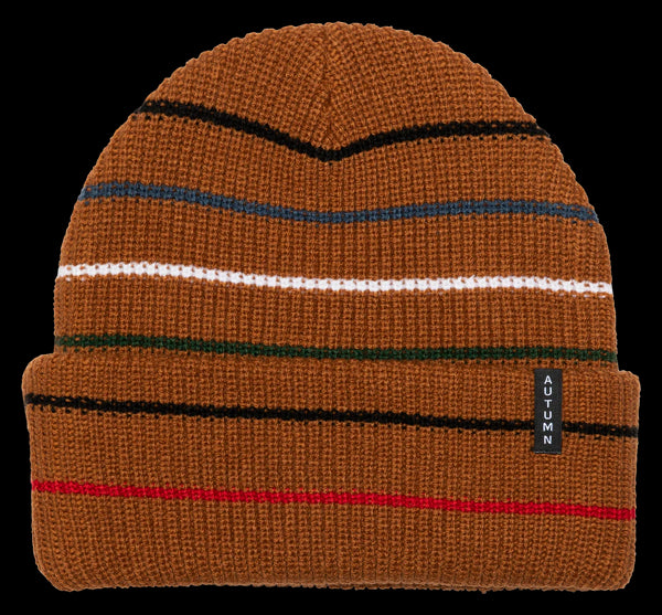 Autumn - Multi Stripe Beanie (Work Brown)