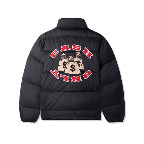 Cash Only - Money Bags Puffer Jacket (Black) *SALE
