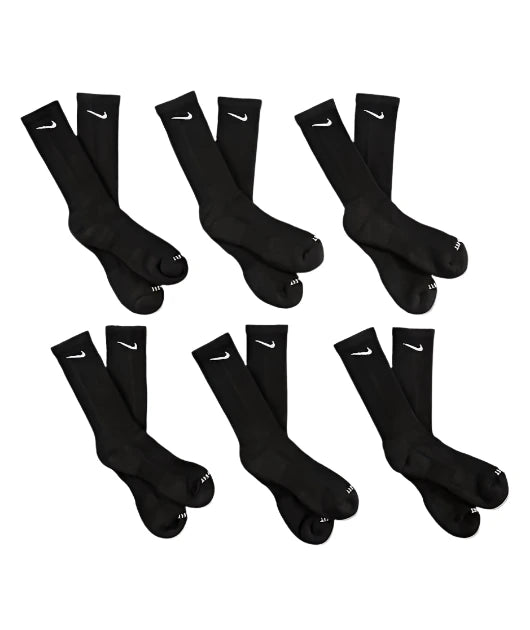 Nike SB - 6 Pack Everyday Plus Dri-Fit Crew Socks (Black)