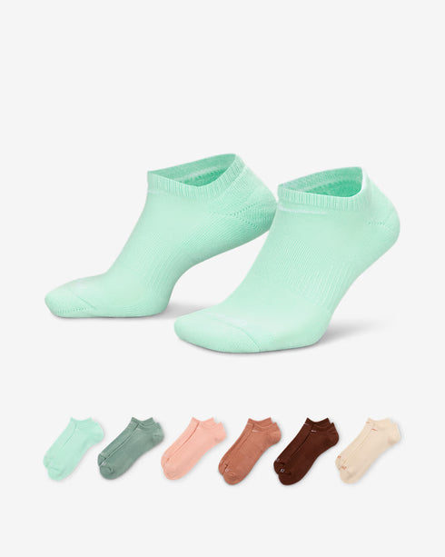 Nike SB - Everyday Plus Cushioned Crew No Show Socks 6 Pack (Multi-Color)