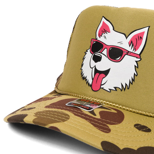 Party Animal - Party Dog Trucker Hat (Camo)