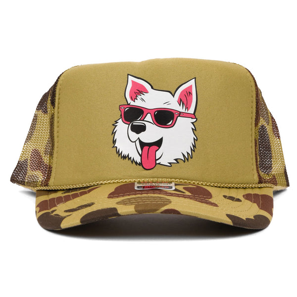 Party Animal - Party Dog Trucker Hat (Camo)