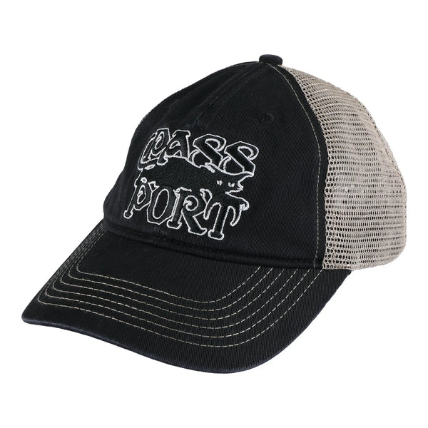 Pass Port - Slinkin' Leagues Trucker Hat (Washed Black)