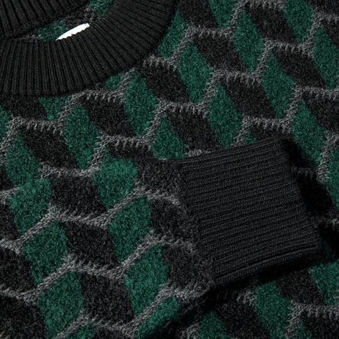 Polar - Zig Zag Knit Sweater (Black/Dark Teal) *SALE
