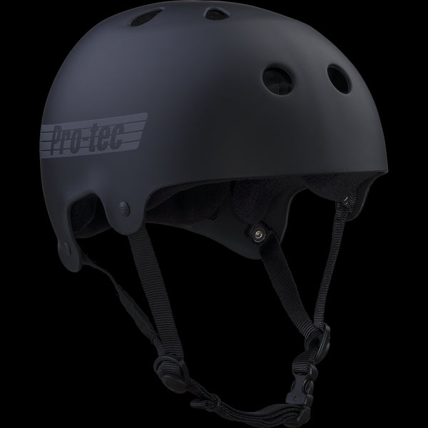 Pro Tec - Old School/Bucky Certified Helmet (Matte Black Reflective)