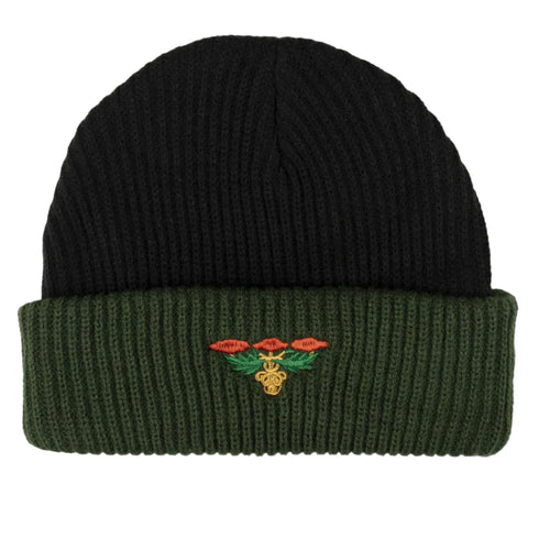 Pass Port - Emblem Beanie (Black/Forest Green) *SALE