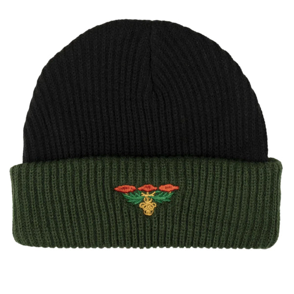 Pass Port - Emblem Beanie (Black/Forest Green) *SALE