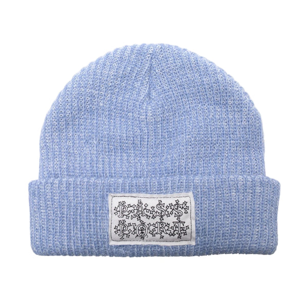 Pass Port - Edible Flowers Beanie (Black Speckle/Blue Speckle)