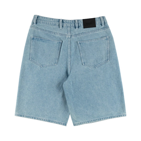 Welcome - Linger Baggy Denim Shorts (Washed Blue)