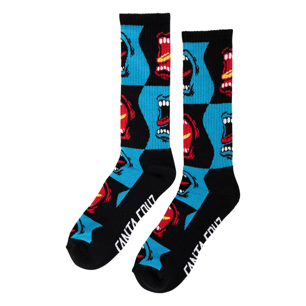 Santa Cruz - All Over Screaming Crew Socks (Black)