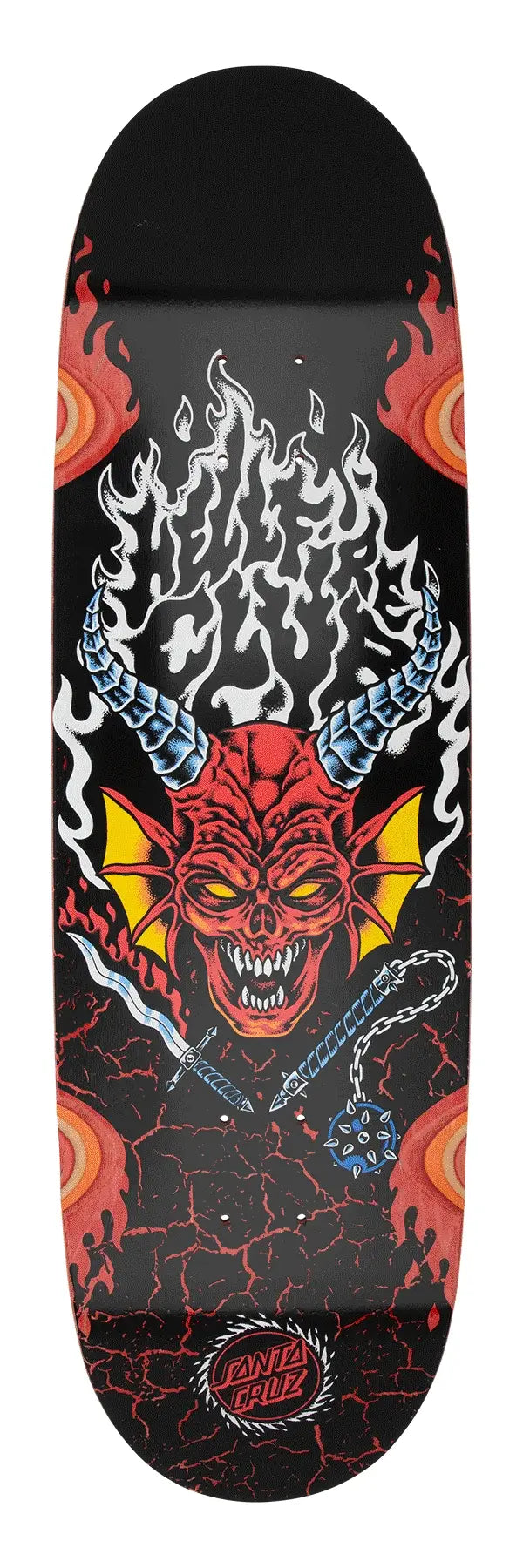 Santa Cruz - Stranger Things Hellfire Club Flames Deck (9")