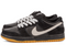 Nike SB - Dunk Low Pro (Black/White-Black-Gum Light Brown)