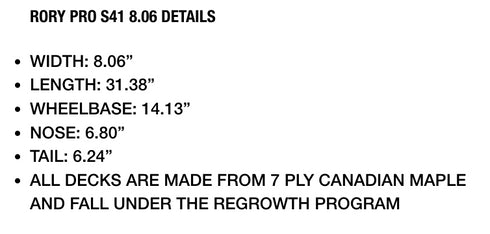 Palace - Rory Pro S41 Deck (8.06")