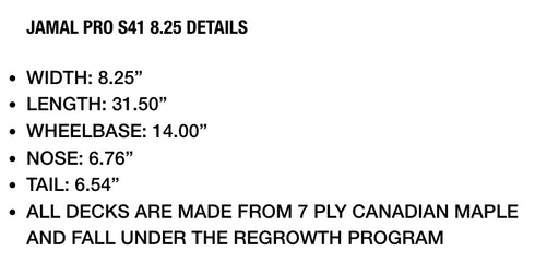 Palace - Jamal Pro S41 Deck (8.25")