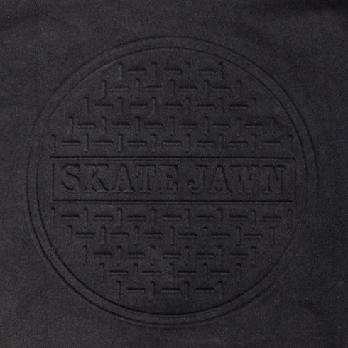Skate Jawn - Embossed Sewer Cap Hoodie (Black)