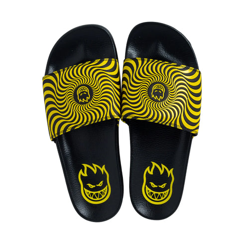 Spitfire - Bighead Swirl Slide (Black/Yellow)