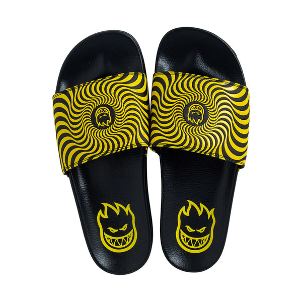 Spitfire - Bighead Swirl Slide (Black/Yellow)